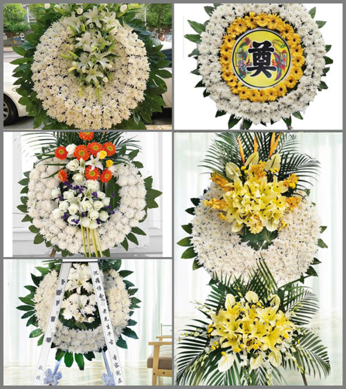 四川成都彭州市濛阳镇佛踏村花圈速递